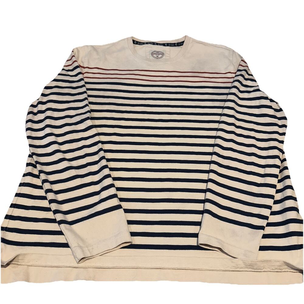 FAT FACE Mens Crew Neck Jumper Long Sleeve Shirt 2XL Striped